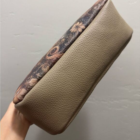 Unique Fairy Print Pebble Cowhide Handmade Large Ball Kisslock Handbag/Multi Use - Picture 15 of 16